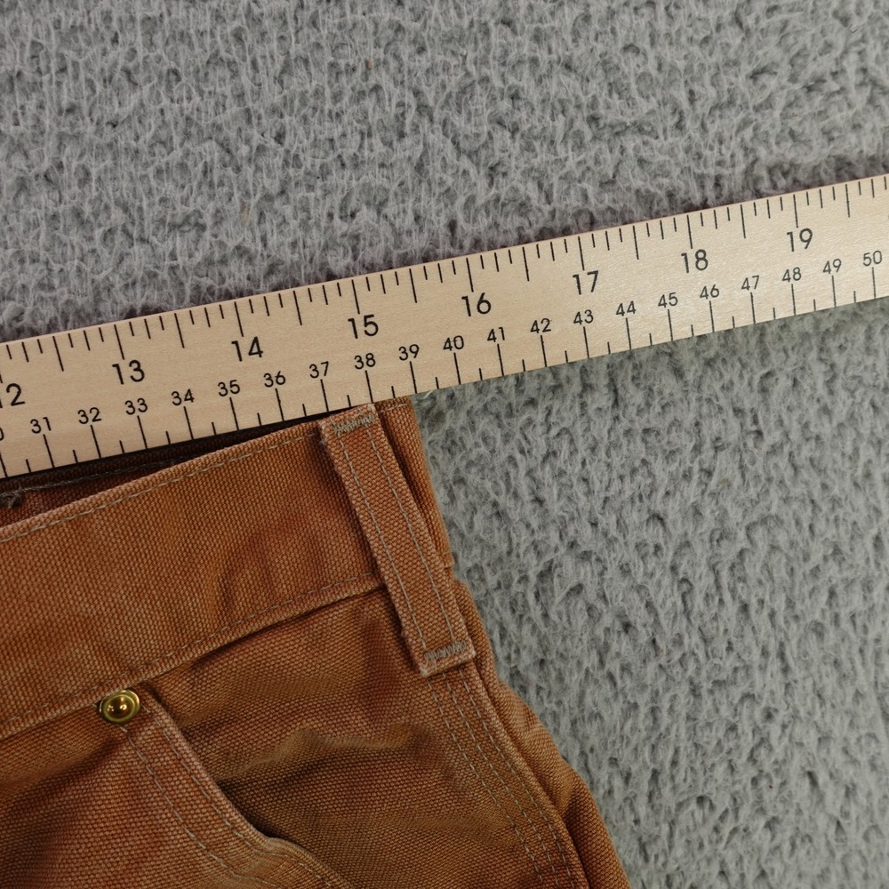 Carhartt B01-BRN Mens 33x34 Double Front Duck Canvas Logger Work Pants Brown USA - Picture 7 of 10
